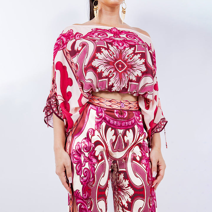 Ensemble Élégant pour Femmes avec Pantalon Large et Motif Élégant Chic & Stil
