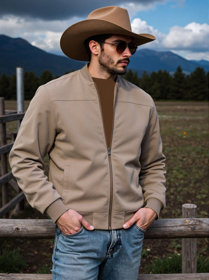 Sporty bomber jacket for men with elegant details Lune London