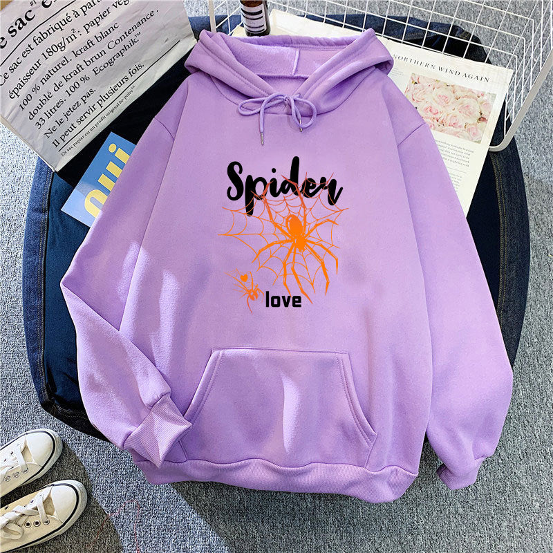 Women's hoodie with creative spider design Chic & Stil