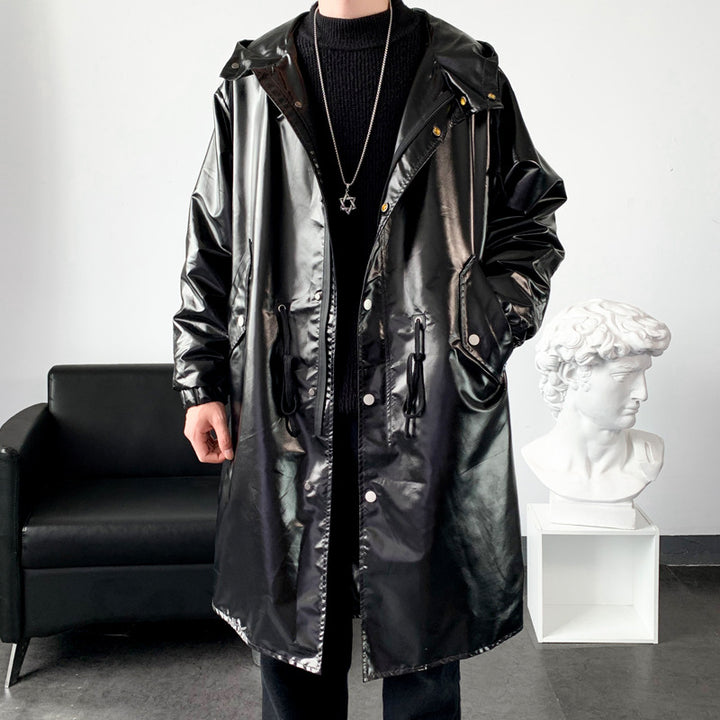 Veste de pluie réfléchissante pour hommes avec zone de capuche ajustable et poches pratiques Lune London