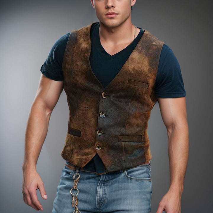 Stylish jacket for men with leather accents and practical pockets Lune London