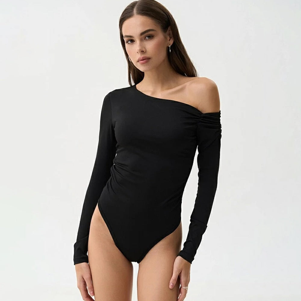 Ladies Elegant Long Sleeve Ruffled Body Lune London