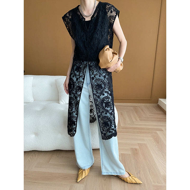 Women's wide jeans with high waist and casual cut Chic & Stil