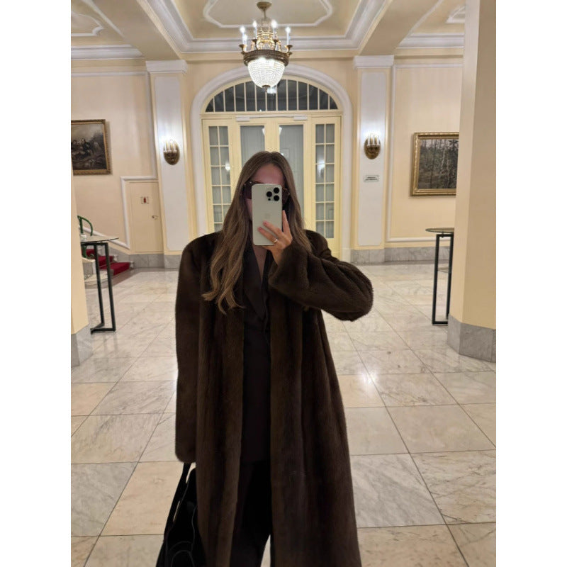 Women Elegant Fleece Coat Lune London