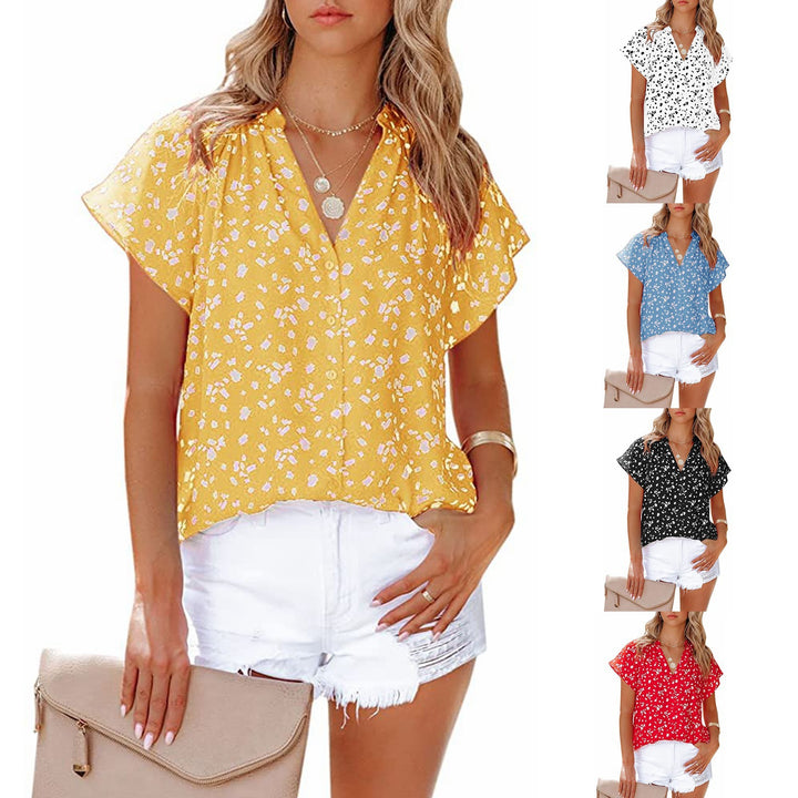 Blouse for women with floral pattern and relaxed fit Lune London