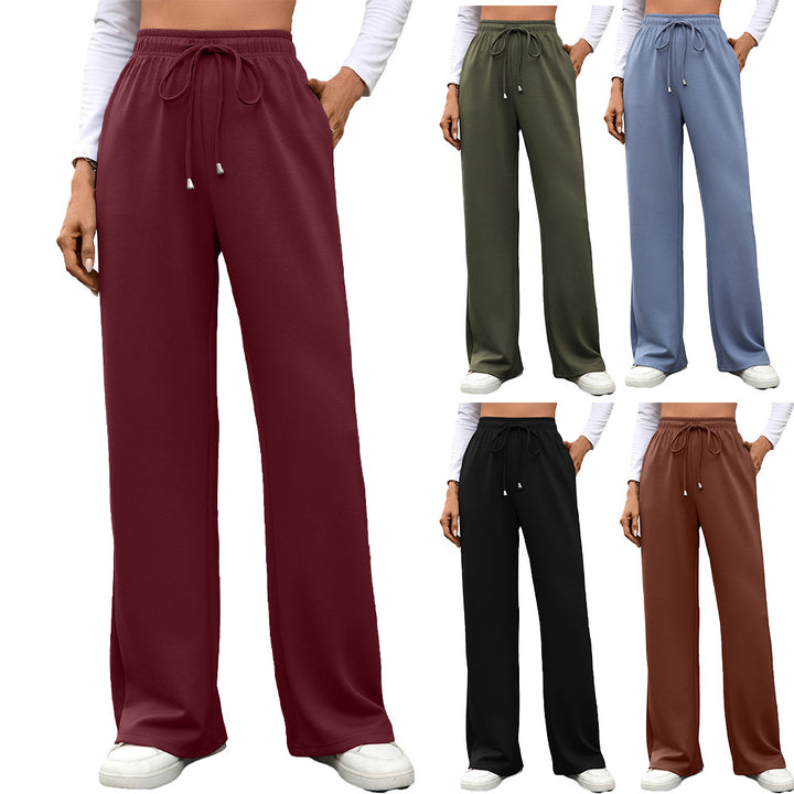 Loose cotton lounge pants for women with elastic waist Lune London