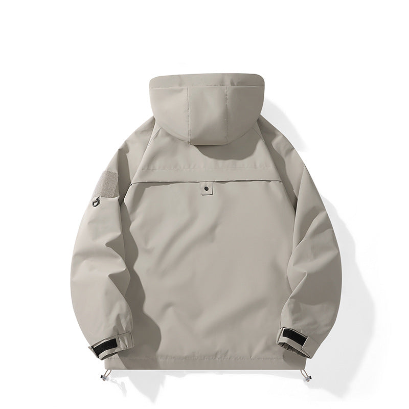Technical outdoor jacket for women with adjustable hood design and practical pockets Lune London