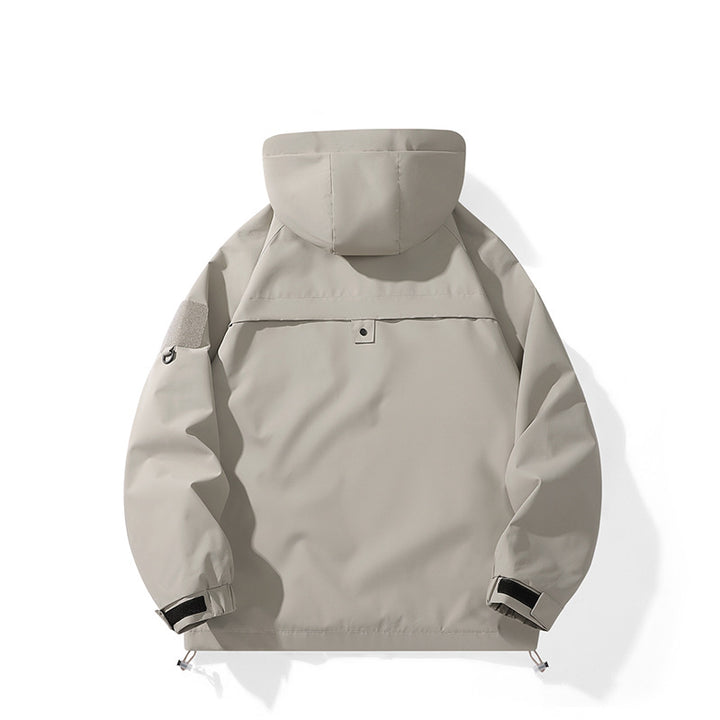 Technical outdoor jacket for women with adjustable hood design and practical pockets Lune London