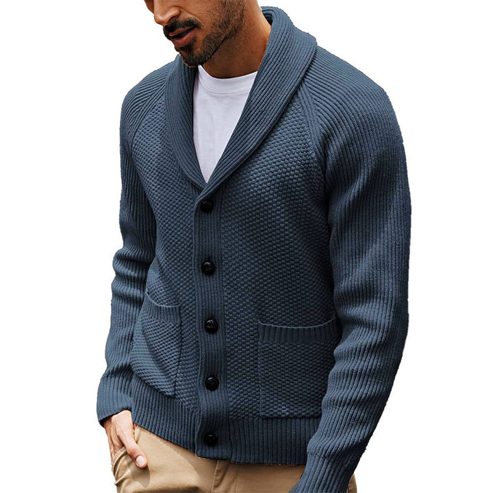 Lune London | Men's cardigan with shawl collar and pockets
