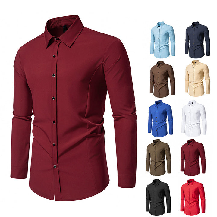 Trendy long sleeve shirt for men with a chic elegant cut Lune London