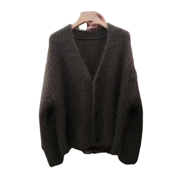 Cardigan en polaire pour femmes avec bouton et coupe décontractée Chic & Stil