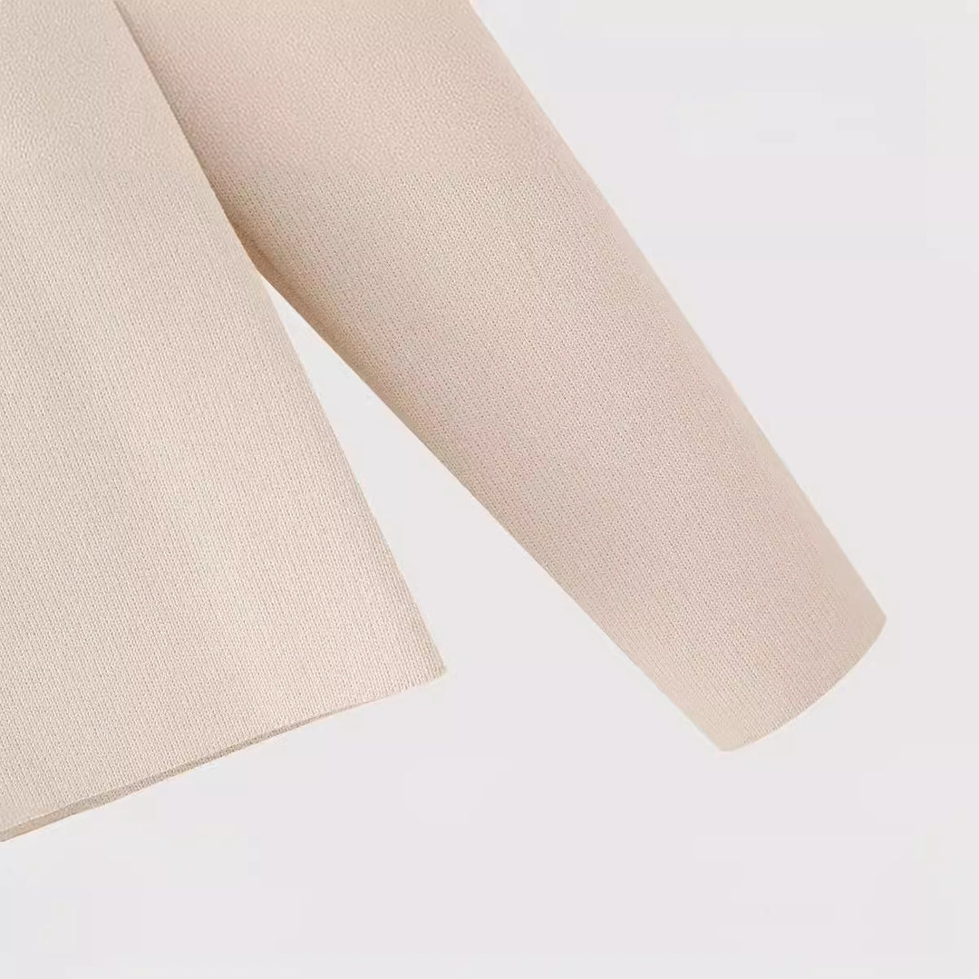 Elegant women's wrap jacket with chic button details and style
