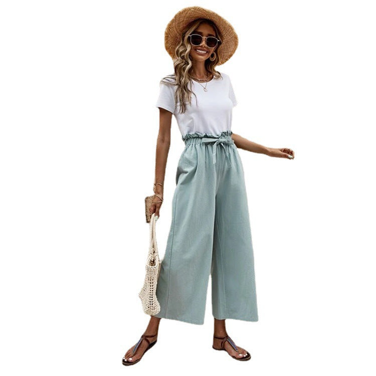 Elegant and airy culotte pants for ladies with high waist Lune London