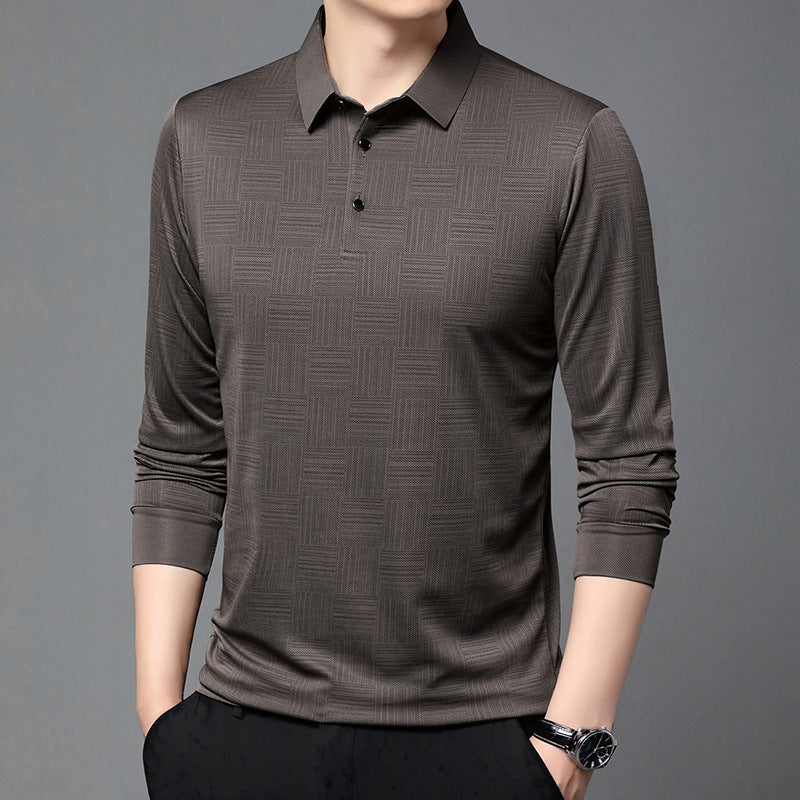 Men's polo shirt with a modern geometric pattern and a breathable structure Lune London