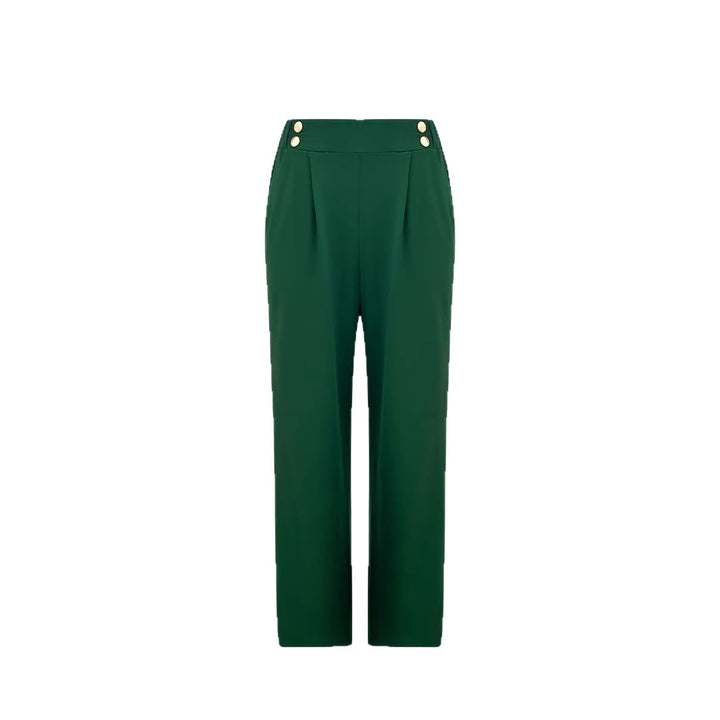 Lune London | Women's Wide Cut Pants with Elegant Button Detail