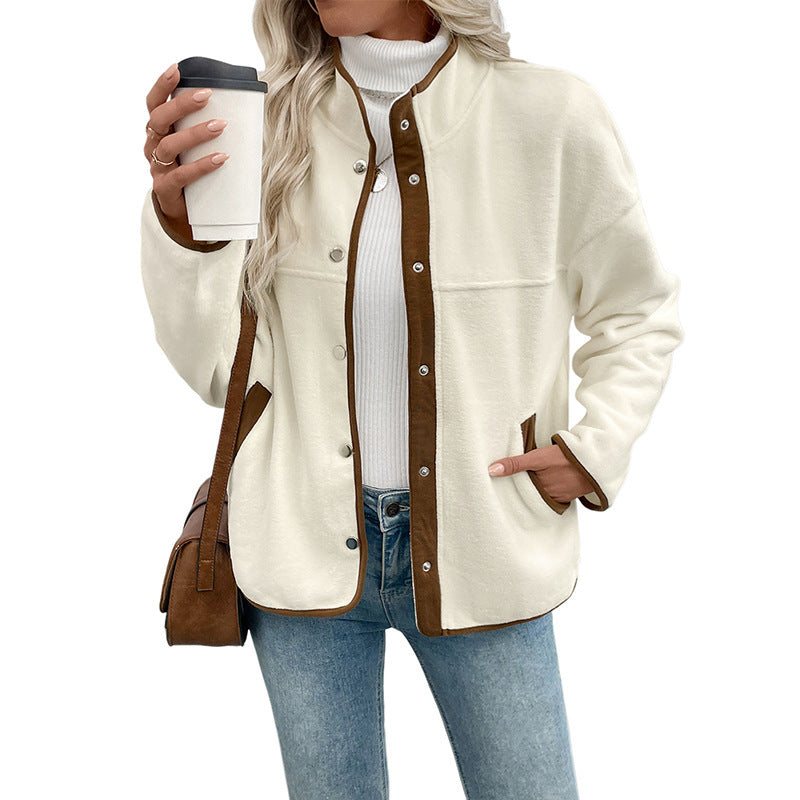 Women's fleece jacket with contrasting details Lune London