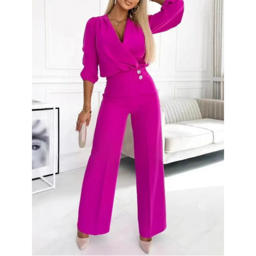 Elegant ladies jumpsuit with wide legs Lune London