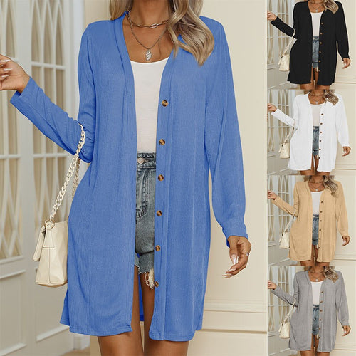 Casual long sleeve vests for women with button details Lune London