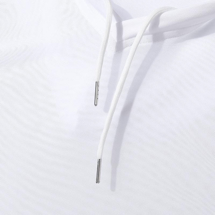 Men's Breathable Sports Tank Top with Hood and Practical Laces Lune London