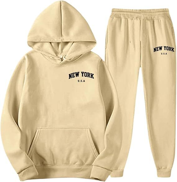 Women's Hooded Sweat Suit with high-quality material and modern lettering Chic & Stil