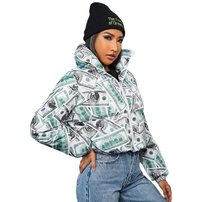 Trendy cropped quilted jacket for women with Dollar Lune London design