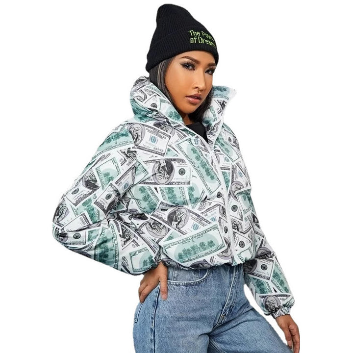 Trendy cropped quilted jacket for women with Dollar Lune London design