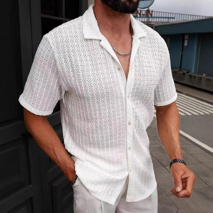 Casual short-sleeve shirt structured for men Lune London