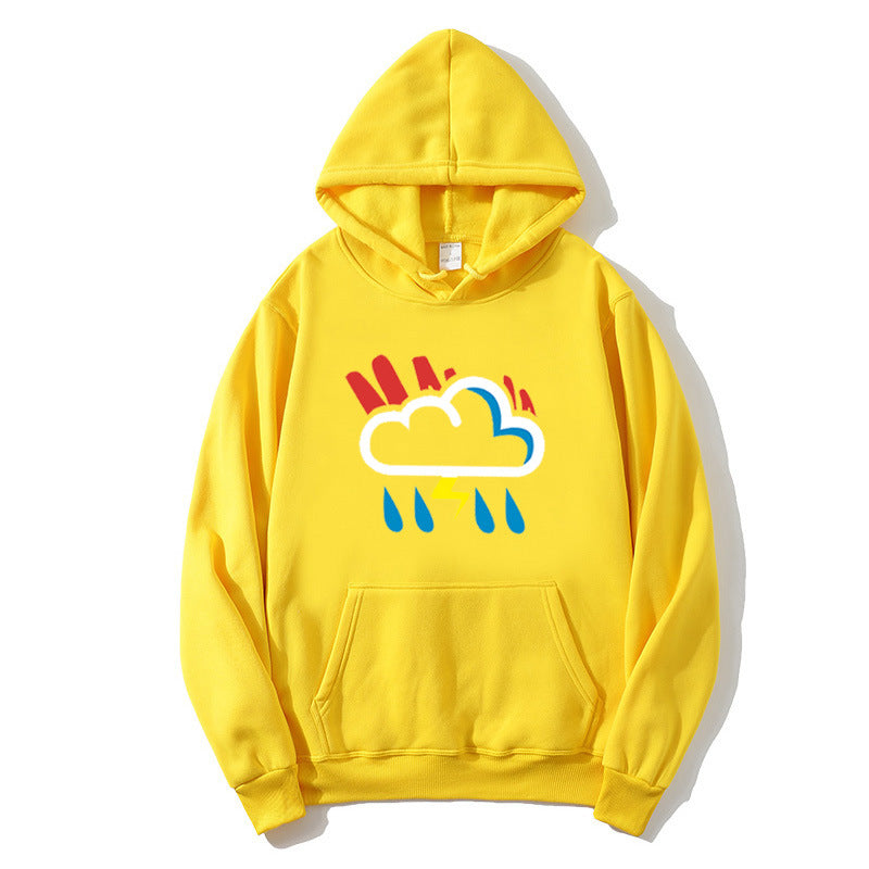 Women's hoodie with cheerful weather motif Chic & Stil
