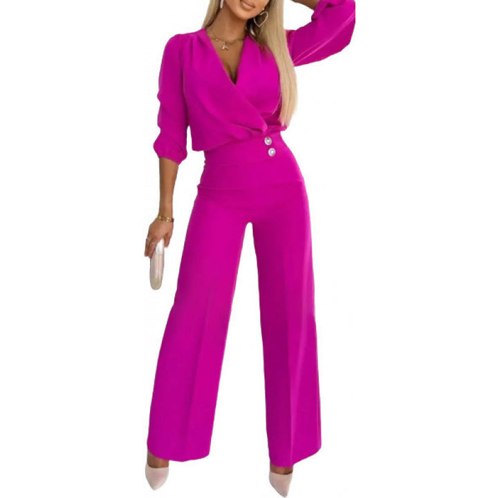 Elegant ladies jumpsuit with wide legs Lune London
