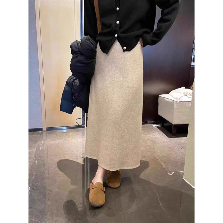 Jupe maxi élégante pour femmes en tissu tricot de haute qualité Chic & Stil