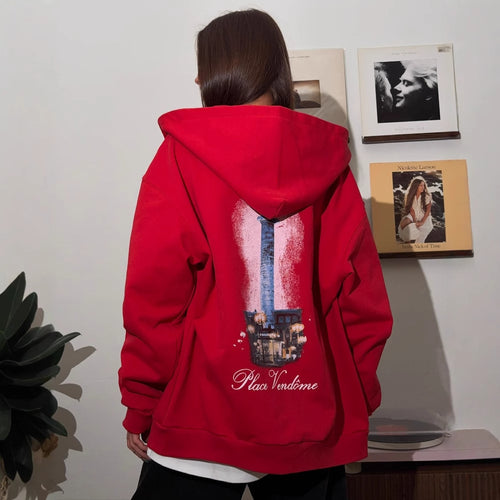 Women's hoodie with creative graphic design and oversized cut Lune London