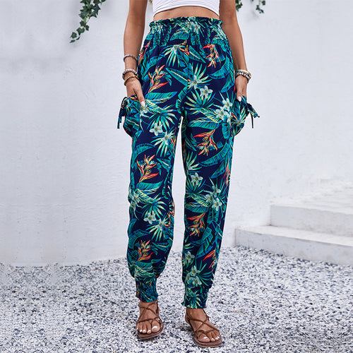 Women Tropical Cargo Pants Lune London