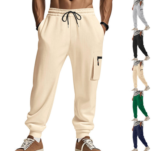 Men's cargo pants with practical pockets and elastic waistband Lune London