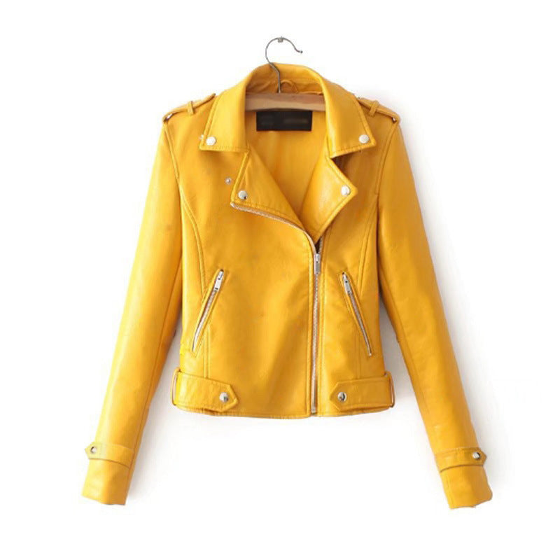 Stylish faux leather biker jacket for women with modern cut Lune London