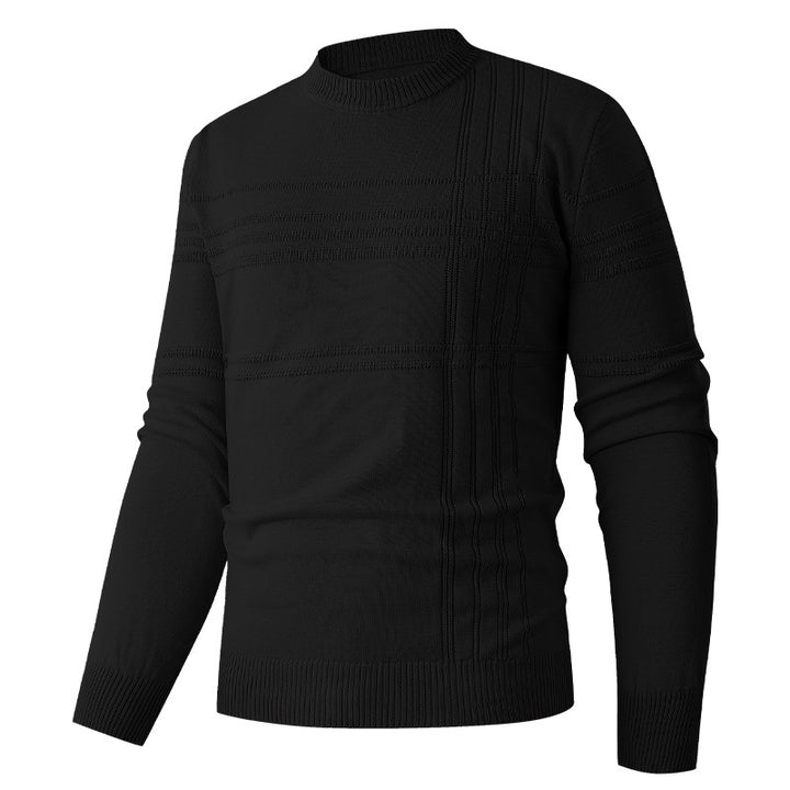 Men's sweater with textured pattern and round neck Lune London