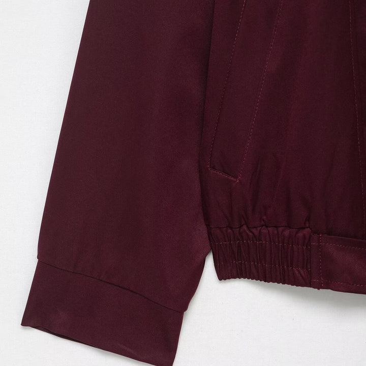 Modest transition jacket for ladies with side zipper and adjustable drawstring Lune London