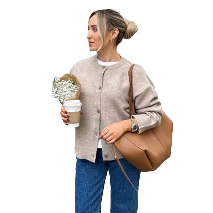 Lightweight knit jacket for women with button details and trendy cut Lune London