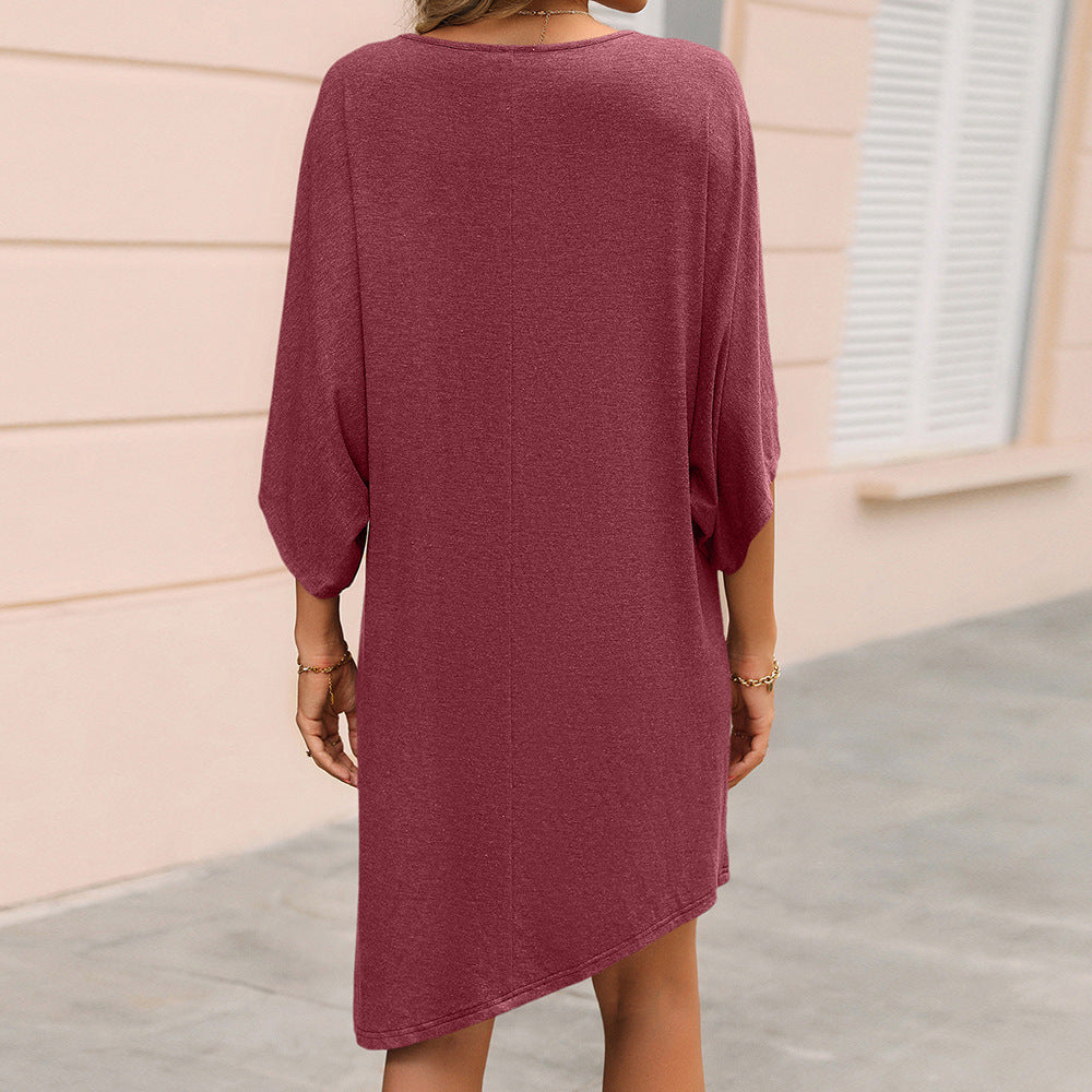 Oversized casual tunic dress for women with side slits and soft jersey design Lune London