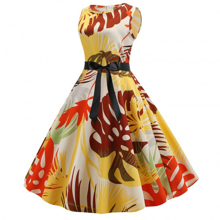 Robe swing femme avec motif floral et silhouette ajustée Chic & Stil