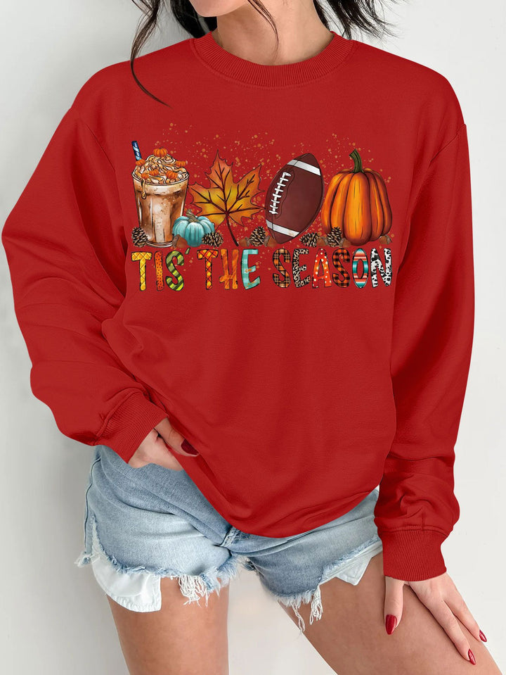 Sweat-shirt pour femmes avec motif automnal et coupe décontractée Chic & Stil