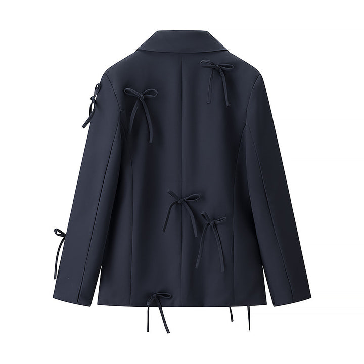 Fashionable women's blazer jacket with creative straps Lune London