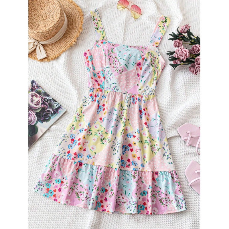 Lune London Floral Ruffled Summer Dress for Women