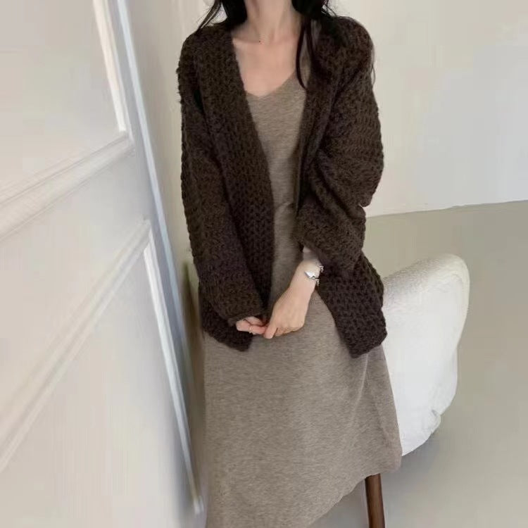 Ladies Chunky Knit Cardigan Lune London