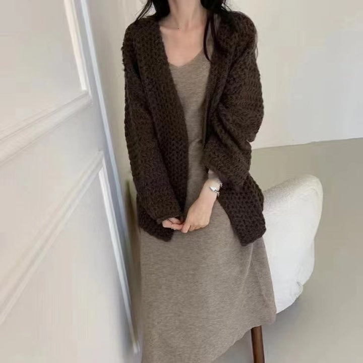 Ladies Chunky Knit Cardigan Lune London