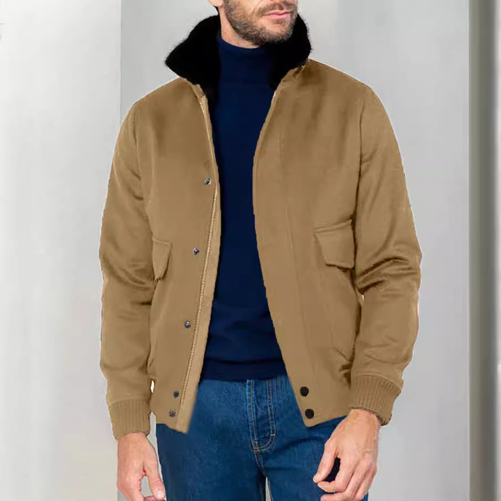 Elegant transitional jacket for men with a soft collar and practical side pockets Lune London