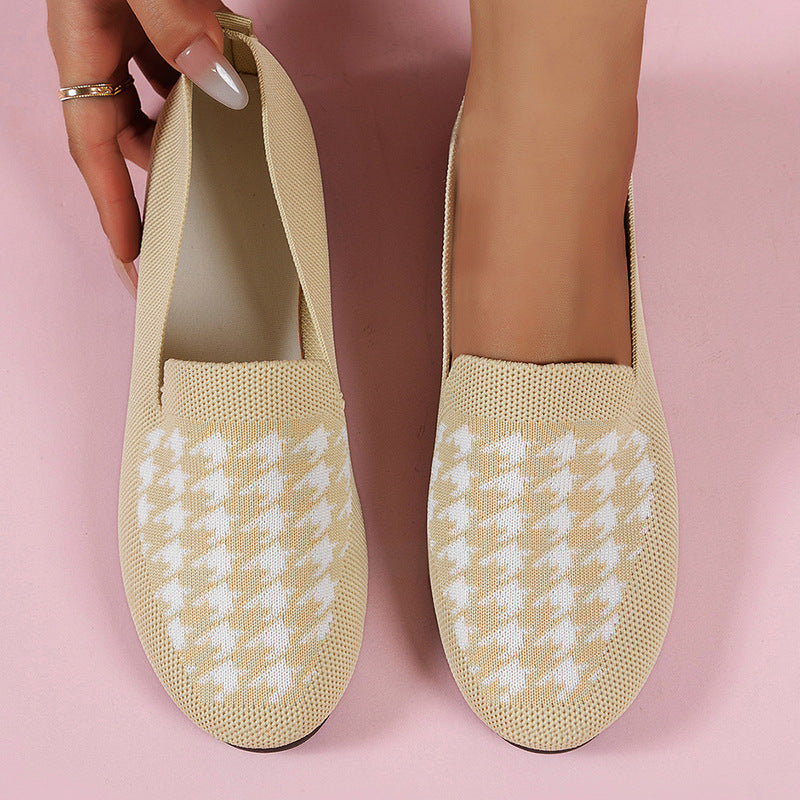 Ladies Patterned Slippers with Elastic Band Lune London