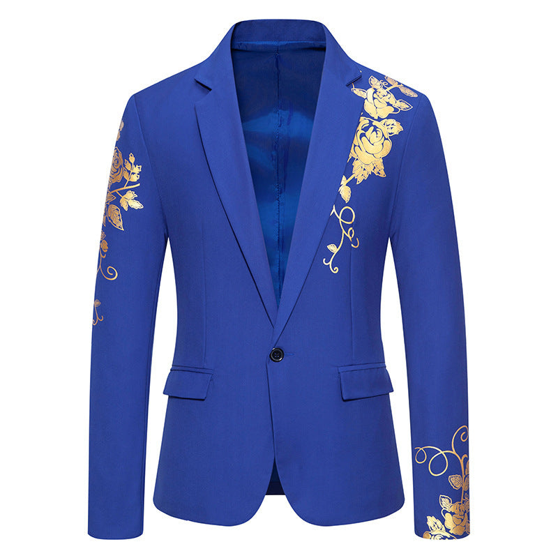 Elegant blazer for men with gold floral pattern Lune London