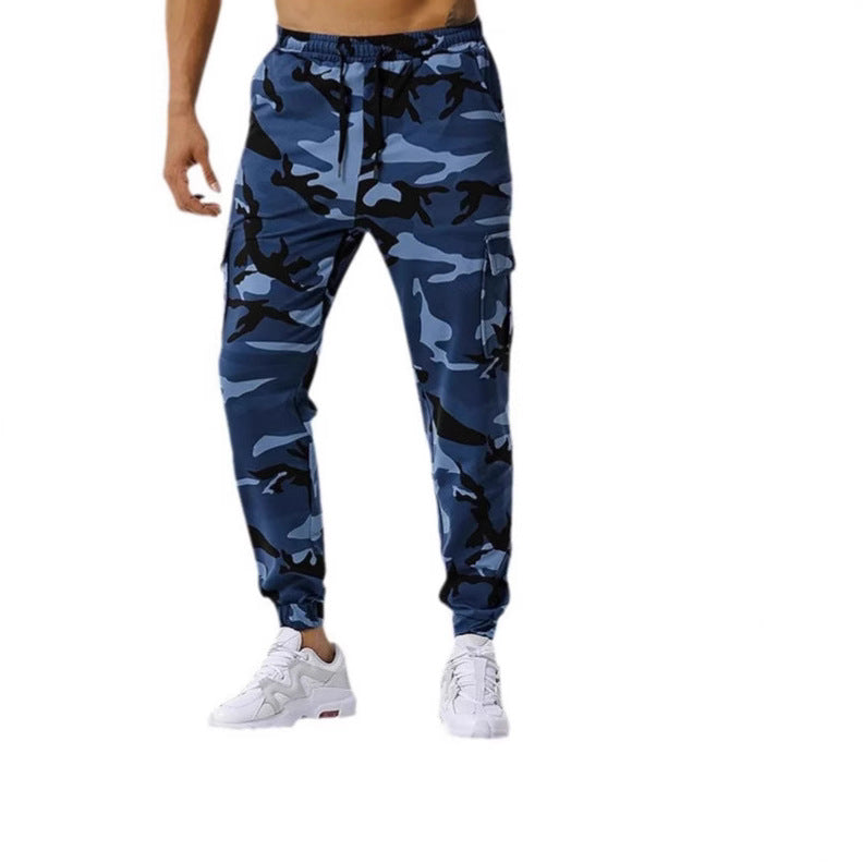 Men's cargo pants with multiple pockets and elastic waistband Lune London