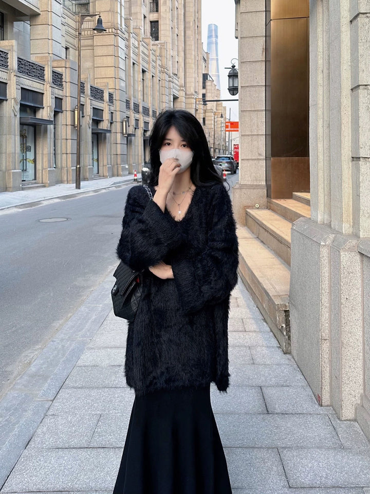 Cardigan Chic & Stil pour femmes en peluche et à la mode