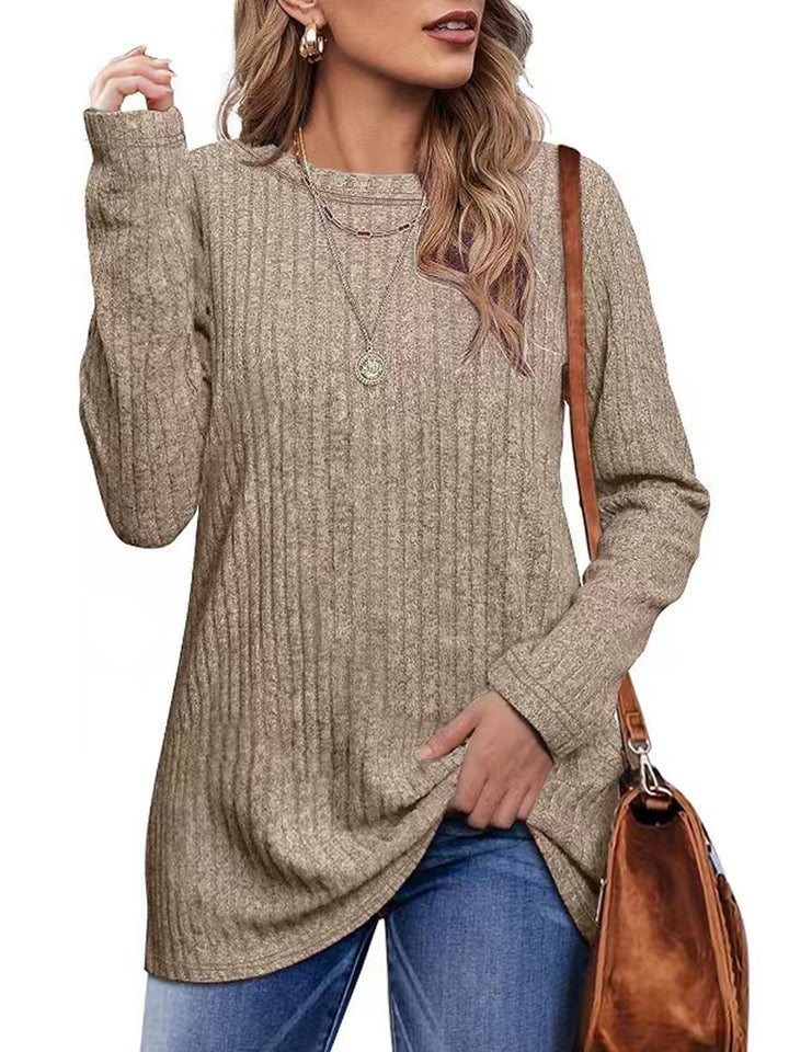 Casual long sleeve shirt for women with ribbed structure Lune London